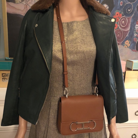 NWT leather jacket faux fur collar Made in Spain. - Picture 3 of 12